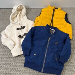 Kids Jacket Trio - Navy, Yellow, Ivory